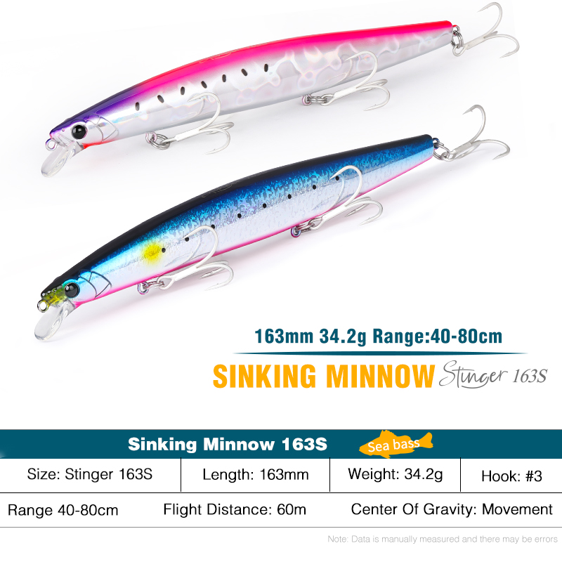 Fishing Lure Buzzbait - TSURINOYA 163S Ultra Long Casting Sinking
