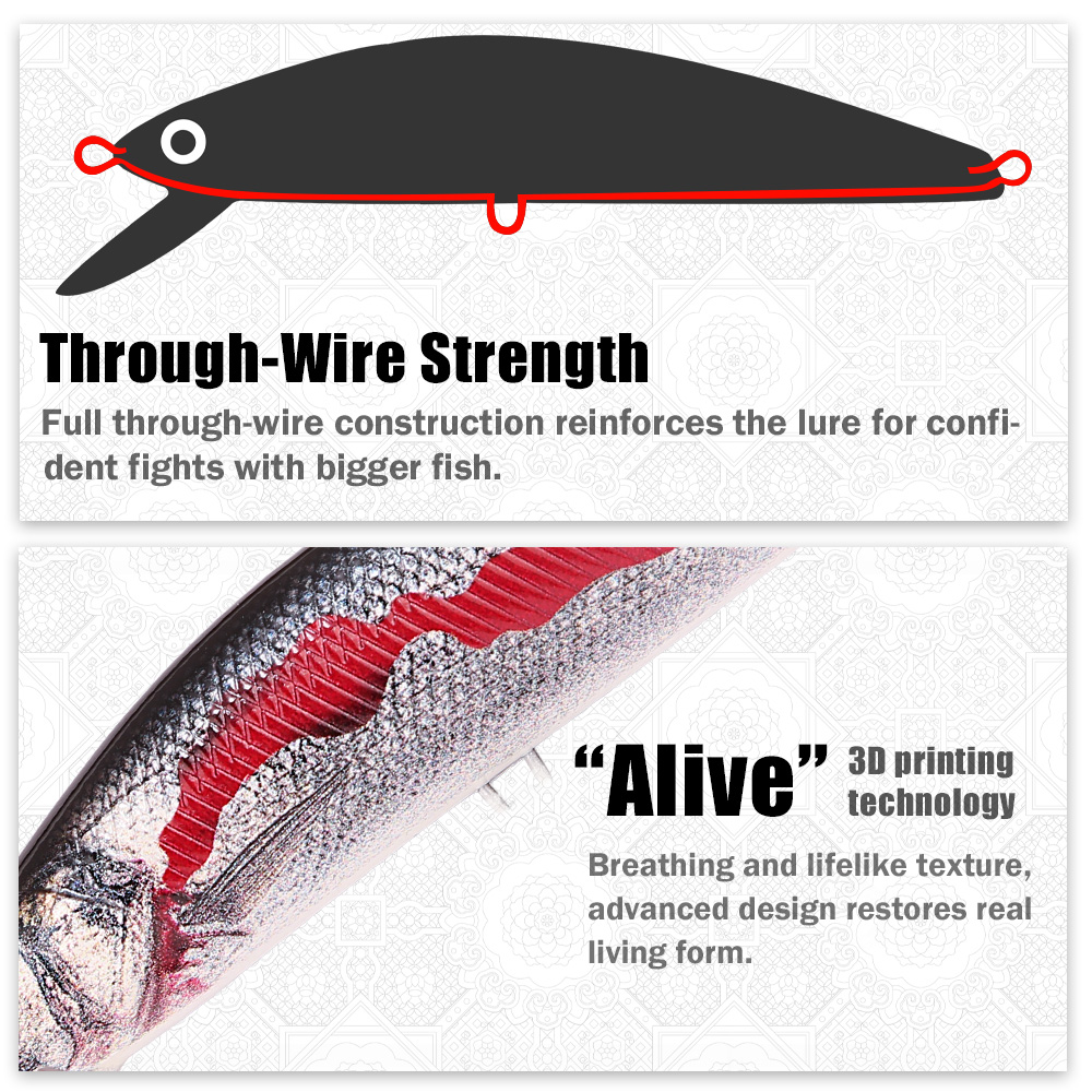 B&U 12cm Through Wire Sinking  - Fishing Lure Accessories ulasan dan harga