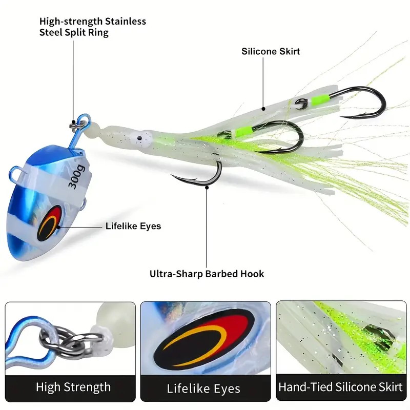 1pc Luminous Bait 100g Slow-Sh - Fishing Lure Buzzbait ulasan dan harga