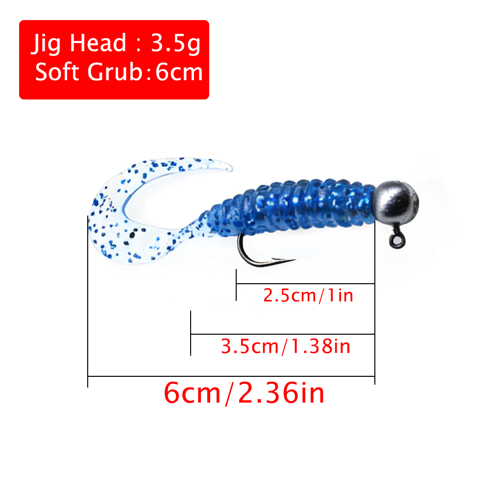 Mr.Lurion 10pcs/box 6cm grub 3 - Fishing Lure Box ulasan dan harga