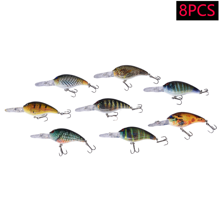 8pcs Jerkbait Minnow ABS Hard  - Fishing Lure Crankbait ulasan dan harga