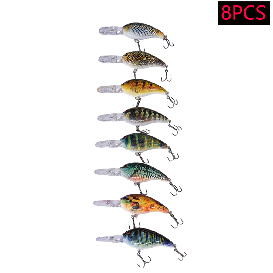 8pcs Jerkbait Minnow ABS Hard  - Fishing Lure Crankbait ulasan dan harga