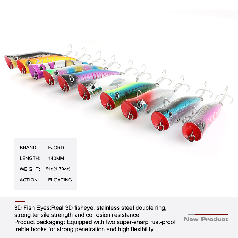 FJORD 140mm 51g Popper Fishing - Fishing Lure Buzzbait ulasan dan harga